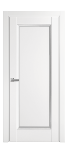 Дверь межкомнатная Sienna 1 Цвет Белый Покрытие Эмаль  Наличник L 75 Цена 49498