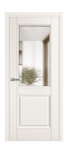 Дверь межкомнатная Савона 2 Цвет Молочный Покрытие Эмаль  Наличник L 50 Цена 59975