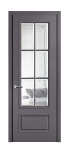 Дверь межкомнатная Амелия 8 DGO Цвет Фиолетовый Покрытие ЭМАЛИ Эмаль Наличник L 50 Цена 79097