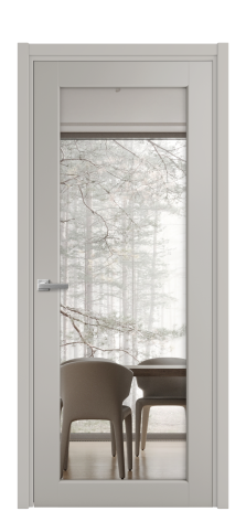 Дверь межкомнатная Страда 11 Цвет Серый Шелк Покрытие Эмаль  Наличник L 50 Цена 46225