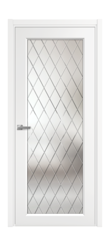 Дверь межкомнатная Stripe 1 Цвет Белый Покрытие Эмаль  Наличник L 50 Цена 45765