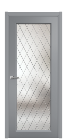 Дверь межкомнатная Stripe 1 Цвет Гриджио Покрытие Эмаль  Наличник L 50 Цена 47158