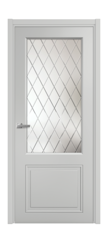 Дверь межкомнатная Страйп 2 Цвет Телегрей Покрытие Эмаль  Наличник L 50 Цена 40803