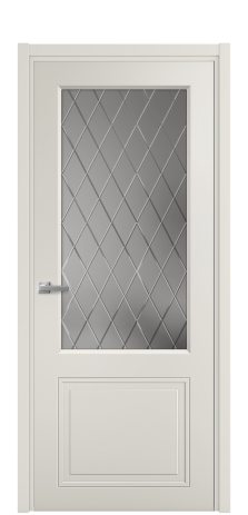 Дверь межкомнатная Страйп 2 Цвет Дымчатый Покрытие Эмаль  Наличник L 50 Цена 41353