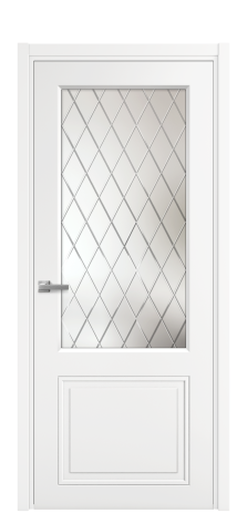 Дверь межкомнатная Stripe 2 Цвет Белый Покрытие Эмаль  Наличник L 50 Цена 44980