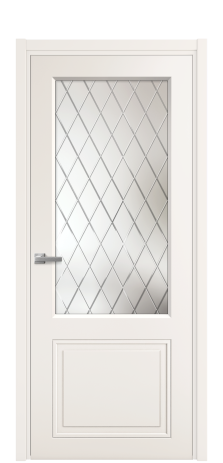 Дверь межкомнатная Stripe 2 Цвет Молочный Покрытие Эмаль  Наличник L 50 Цена 44980