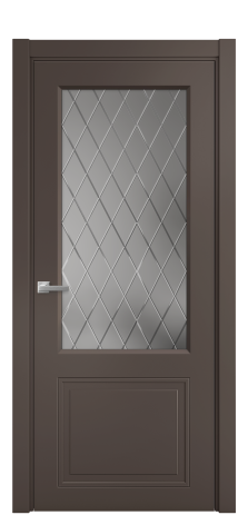 Дверь межкомнатная Страйп 2 Цвет Коричневый Покрытие Эмаль  Наличник L 75 Цена 46923