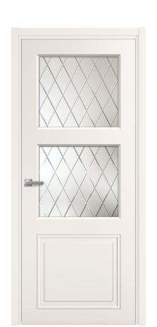 Дверь межкомнатная Страйп 3 Цвет Молочный Покрытие Эмаль  Наличник L 50 Цена 40873