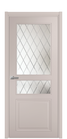 Дверь межкомнатная Страйп 4 Цвет Пудра Покрытие Эмаль  Наличник L 50 Цена 43948