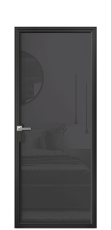 Дверь межкомнатная Фрейм 01 Цвет Черный Покрытие Алюминий  Наличник Скрытый короб Цена 68610