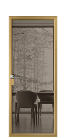 Дверь межкомнатная Фрейм 01 Цвет Латунь Покрытие Алюминий  Наличник Скрытый короб Цена 75130