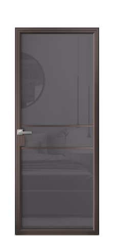 Дверь межкомнатная Фрейм 02 Цвет Антик Покрытие Алюминий  Наличник Скрытый короб Цена 78410