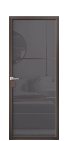 Дверь межкомнатная Frame 03 Цвет Антик Покрытие Алюминий  Наличник Скрытый короб Цена 78410