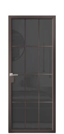 Дверь межкомнатная Frame 12 Цвет Антик Покрытие Алюминий  Наличник Скрытый короб Цена 86730