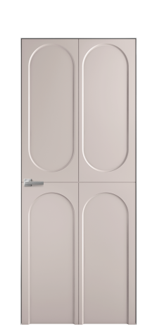 Дверь межкомнатная Ансе 4 Цвет Пудра Покрытие Эмаль  Наличник Скрытый короб хром Цена 44450