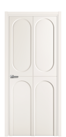 Дверь межкомнатная Anse 4 Цвет Молочный Покрытие Эмаль  Наличник L 50 Цена 44475