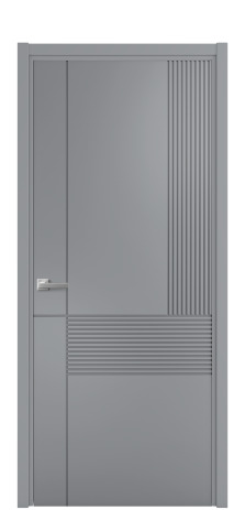 Дверь межкомнатная Mezzo 13 Цвет Гриджио Покрытие Эмаль  Наличник L 50 Цена 43818