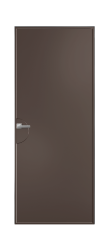 Дверь межкомнатная Лайн 2 Цвет Коричневый Покрытие Эмаль  Наличник Скрытый короб хром Цена 51143