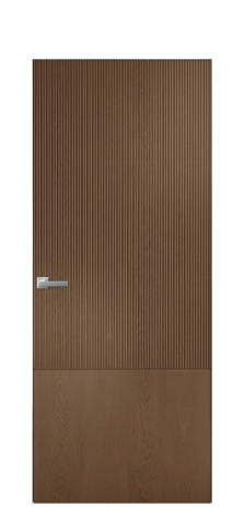 Дверь межкомнатная Breeze 3 Цвет Дуб Темный Покрытие Шпон натуральный  Наличник Скрытый короб хром Цена 62350