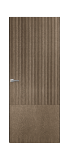 Дверь межкомнатная Бриз 3 Цвет Дуб Мускат Покрытие Шпон натуральный  Наличник Скрытый короб хром Цена 62350