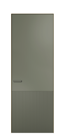 Дверь межкомнатная Бриз 4 Цвет Зеленый Покрытие ЭМАЛИ Эмаль Наличник  Скрытый короб золото Цена 66217