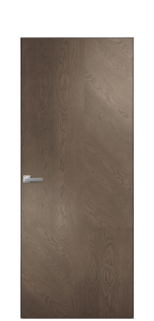 Дверь межкомнатная Юнит 11 Цвет Дуб Марракеш Покрытие Шпон натуральный  Наличник Скрытый короб хром Цена 55850