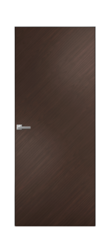 Дверь межкомнатная Порте 39-00 в шпоне Цвет Каштановый Орех Покрытие Шпон натуральный диагональ Наличник Скрытый короб хром Цена 52788