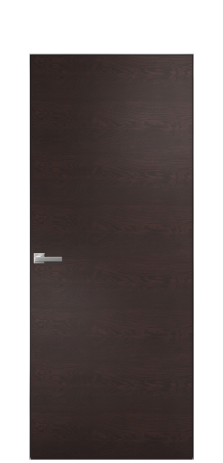 Дверь межкомнатная Секрет в шпоне Цвет Мореный Дуб Покрытие Шпон натуральный  Наличник Скрытый короб хром Цена 42350