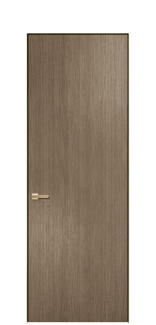 Дверь межкомнатная Секрет 59-00 Цвет Дуб Кофе Покрытие ШПОН Дуб с эффектами Наличник  Скрытый короб золото Цена 48759