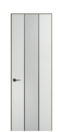 Дверь межкомнатная Меццо Слот 11 Цвет Облачный Покрытие ЭМАЛИ Эмаль Наличник Скрытый короб золото Цена 50197